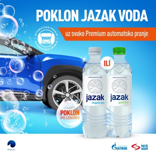 Uz Premium automatsko pranje – na poklon Jazak voda!