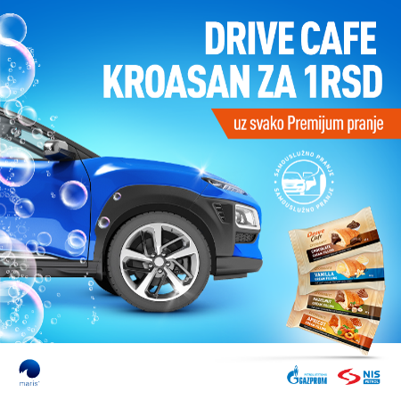 Uz Premijum automatsko pranje dobijate poklon – Drive Cafe kroasan